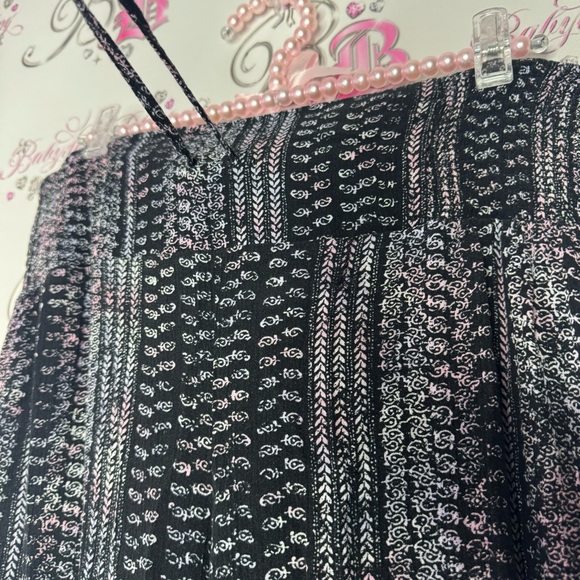 c wonder pants flare hippie black paisley print pink purple white flowy baggy - Picture 9 of 10